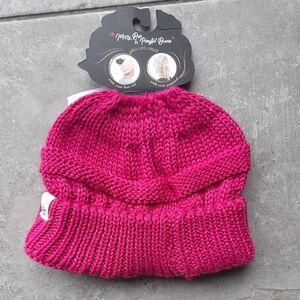 D&Y Fuchsia Knit Kids Hat